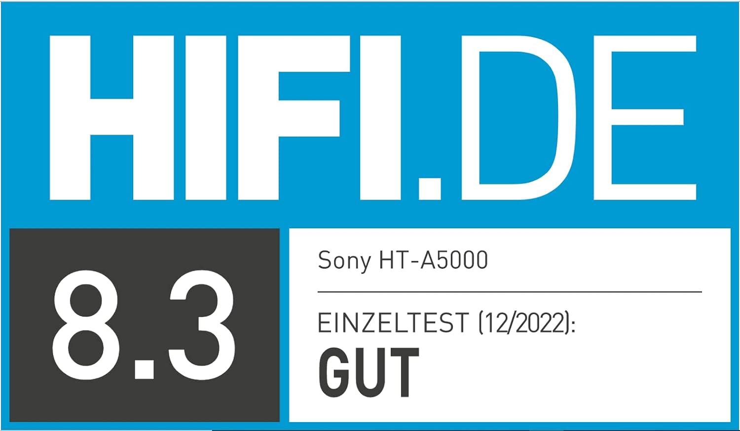 Sony HT-A5000 5.1.2-Kanal Surround Sound Dolby Atmos Premium-Soundbar mit integriertem Subwoofer (HDMI, Bluetooth, High-Res Audio, 500W Gesamtleistung), Schwarz