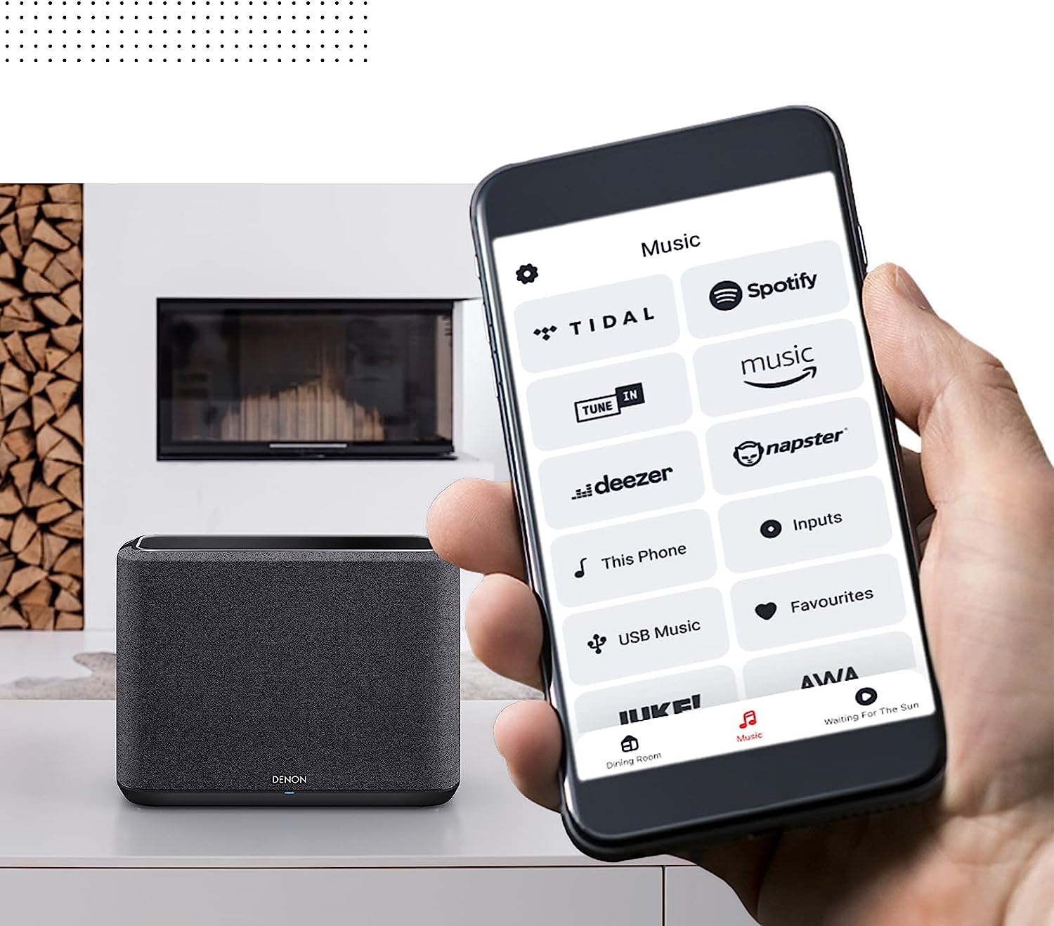 Denon Home 150 Multiroom-Lautsprecher, HiFi Lautsprecher mit HEOS Built-in, Alexa integriert, WLAN, Bluetooth, USB, AirPlay 2, Hi-Res Audio, weiß