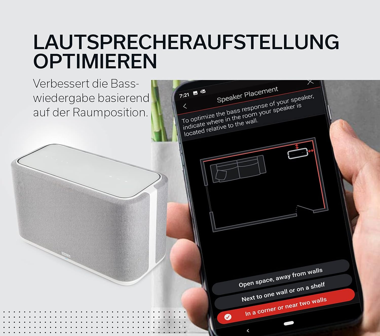 Denon Home 150 Multiroom-Lautsprecher, HiFi Lautsprecher mit HEOS Built-in, Alexa integriert, WLAN, Bluetooth, USB, AirPlay 2, Hi-Res Audio, weiß
