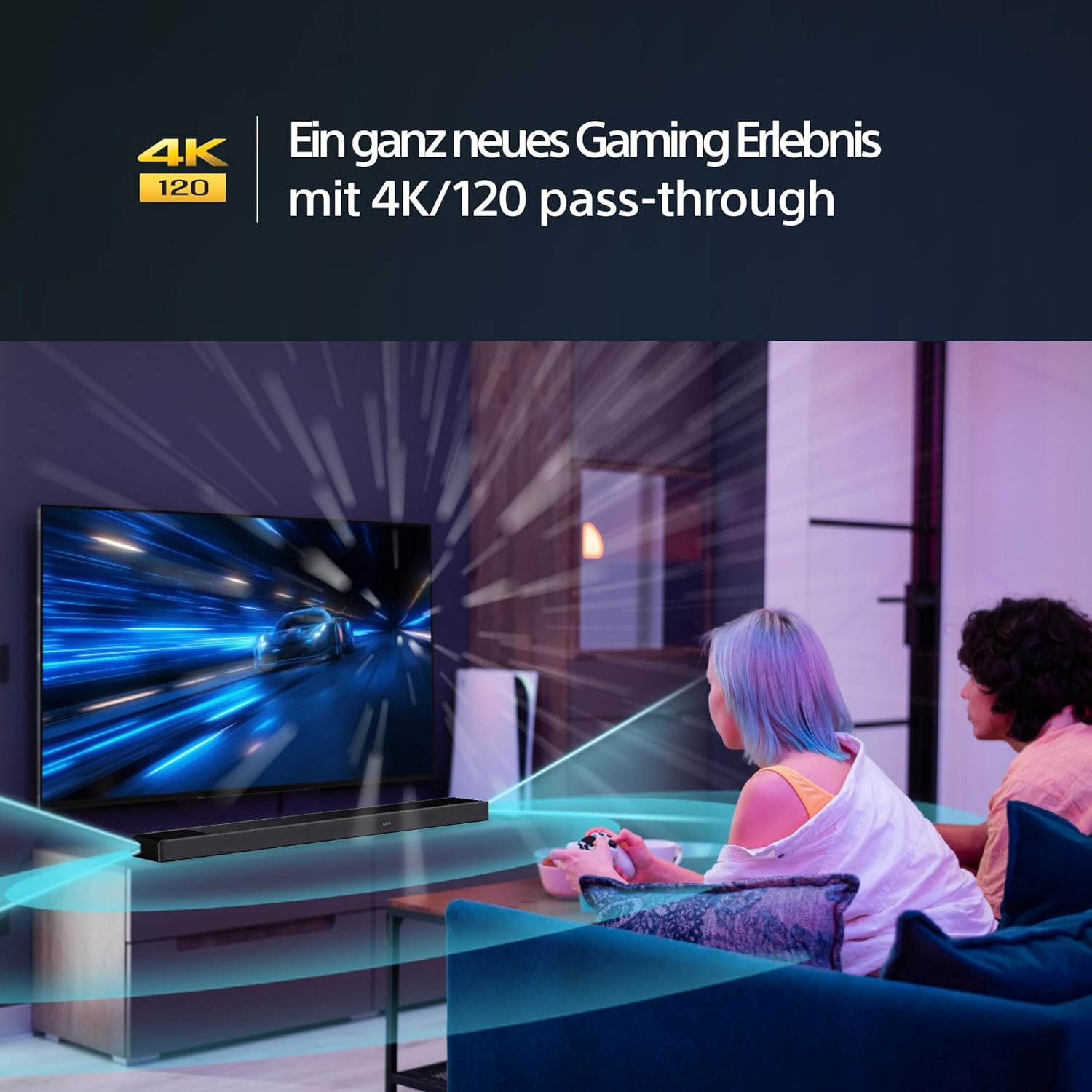 Sony HT-A3000 3.1-Kanal Dolby Atmos Soundbar mit integriertem Dual-Subwoofer und 3 X-Balanced Front-Lautsprechern inklusive speziellem Mittellautsprecher für außergewöhnliche Klarheit, Schwarz