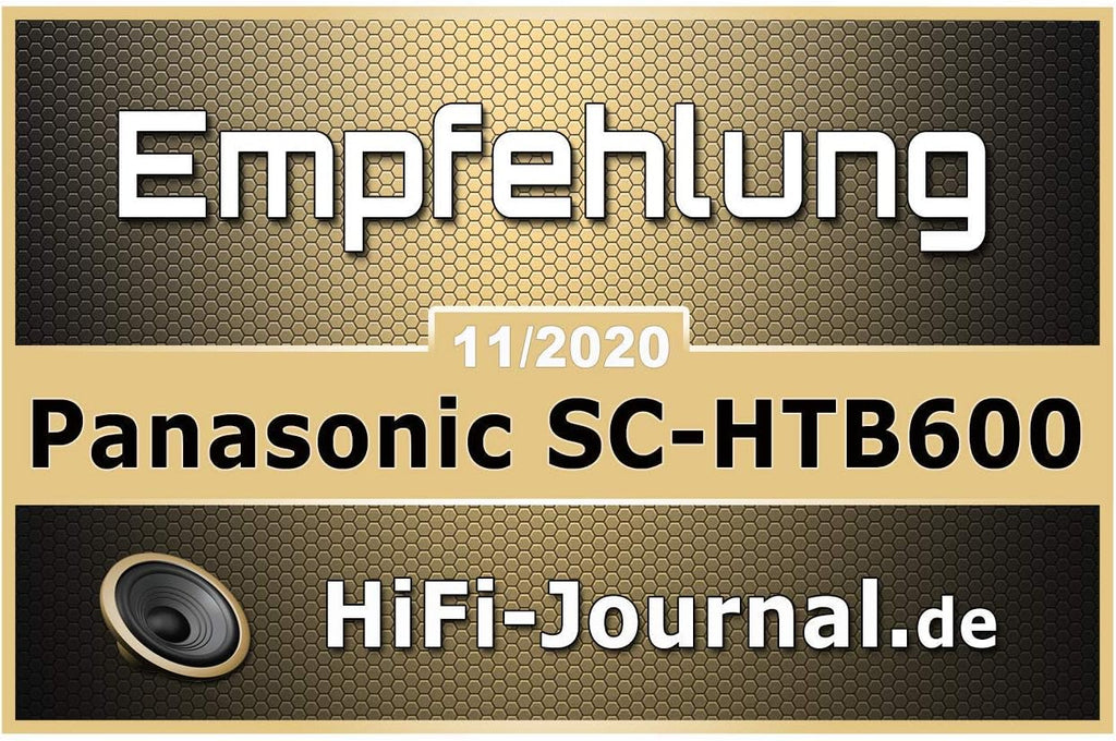 Panasonic SC-HTB600EGK 2.1 Soundbar mit kabellosem Subwoofer (Dolby Atmos, Bluetooth, HDMI, 360 Watt RMS) schwarz