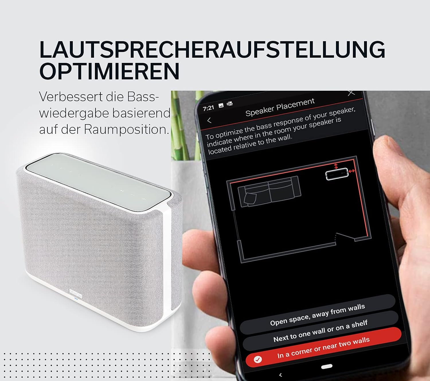 Denon Home 150 Multiroom-Lautsprecher, HiFi Lautsprecher mit HEOS Built-in, Alexa integriert, WLAN, Bluetooth, USB, AirPlay 2, Hi-Res Audio, weiß