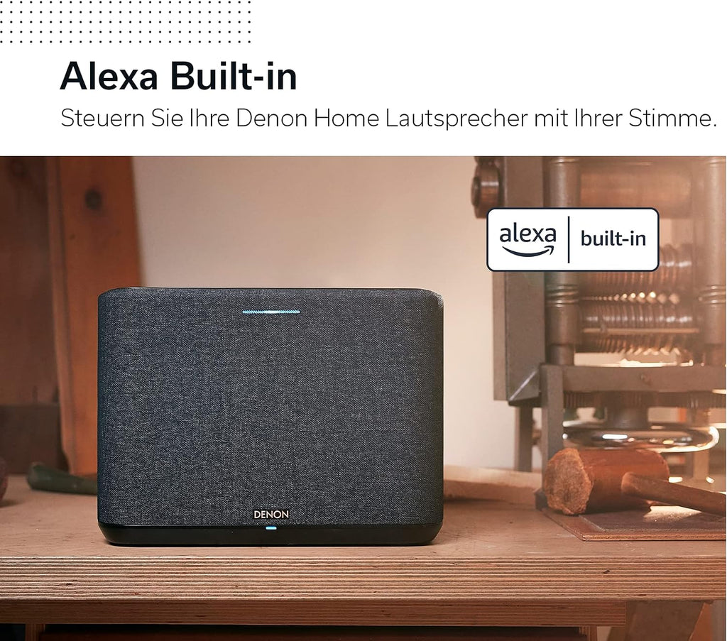 Denon Home 150 Multiroom-Lautsprecher, HiFi Lautsprecher mit HEOS Built-in, Alexa integriert, WLAN, Bluetooth, USB, AirPlay 2, Hi-Res Audio, weiß