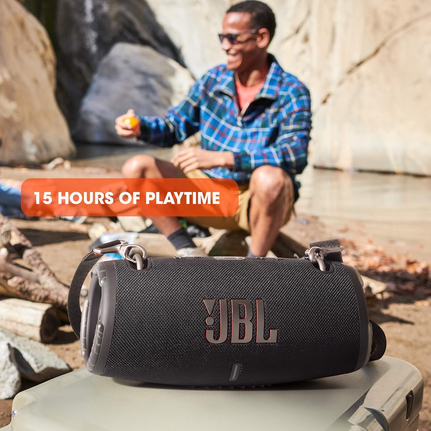 JBL Xtreme 3 Musikbox in Camouflage – Wasserdichter, portabler Stereo Bluetooth Speaker mit integrierter Powerbank – Mit nur einer Akku-Ladung bis zu 15 Stunden Musikgenuss
