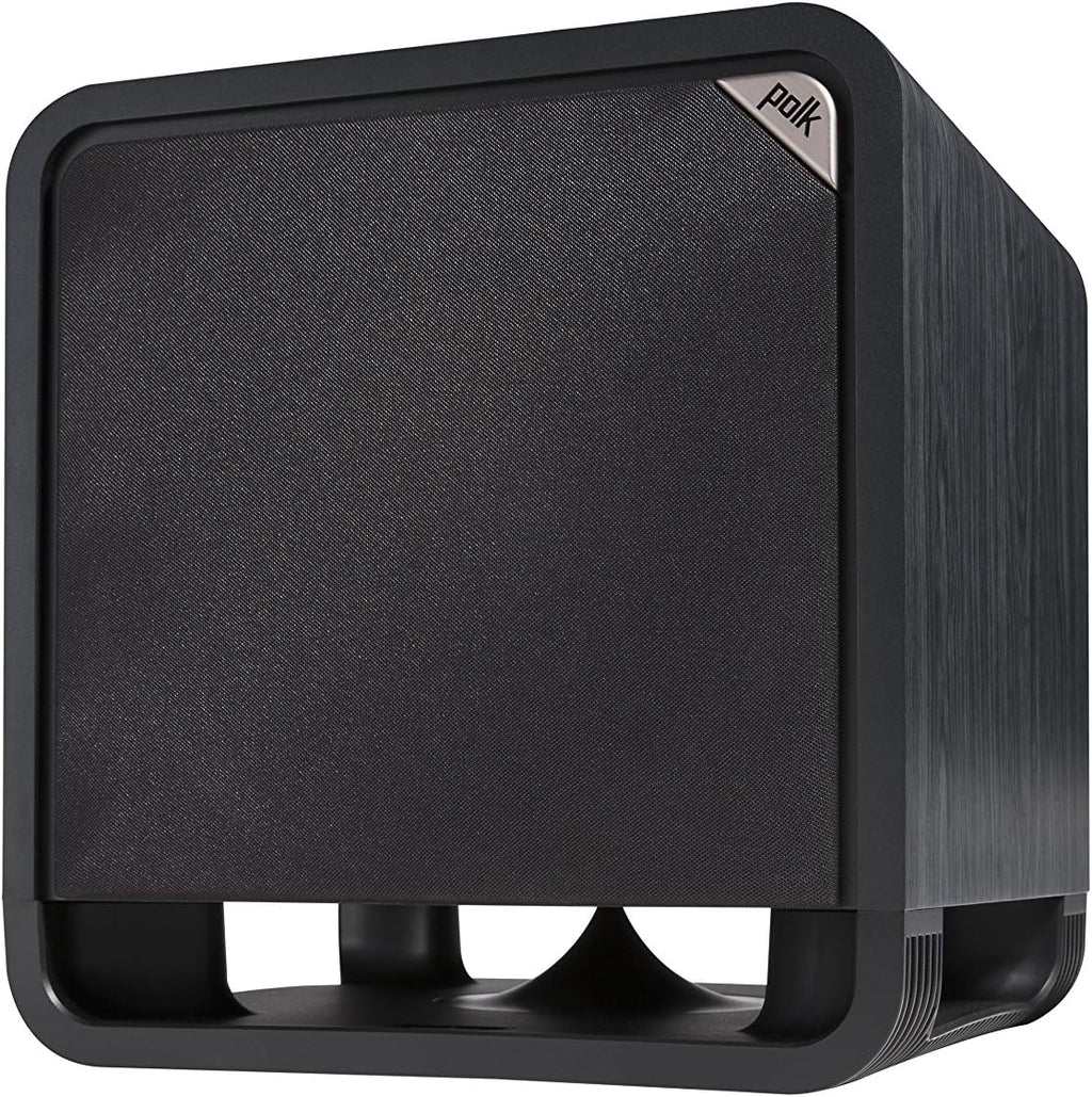 Polk Audio HTS 10 Aktivsubwoofer für Heimkino Soundsysteme und Musik, 10" Bass Box, 200 Watt, Schwarz